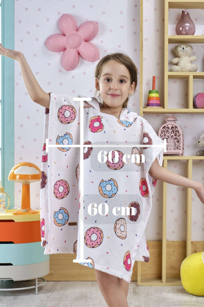 Kids Poncho Donuts