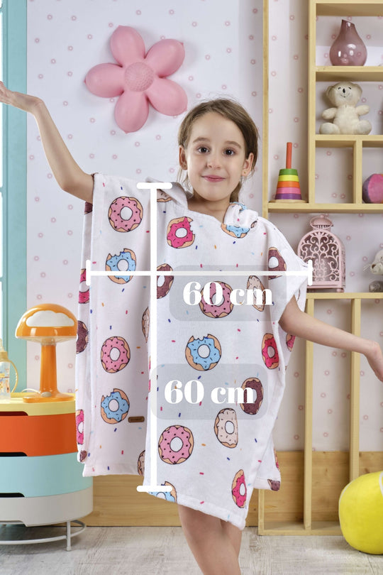 Kids Poncho Donuts