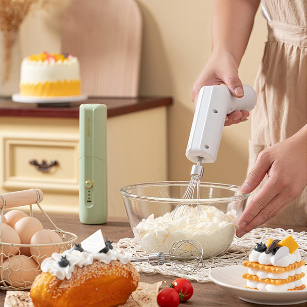 USB Rechargeable Folding Portable Electric Food Mixer
