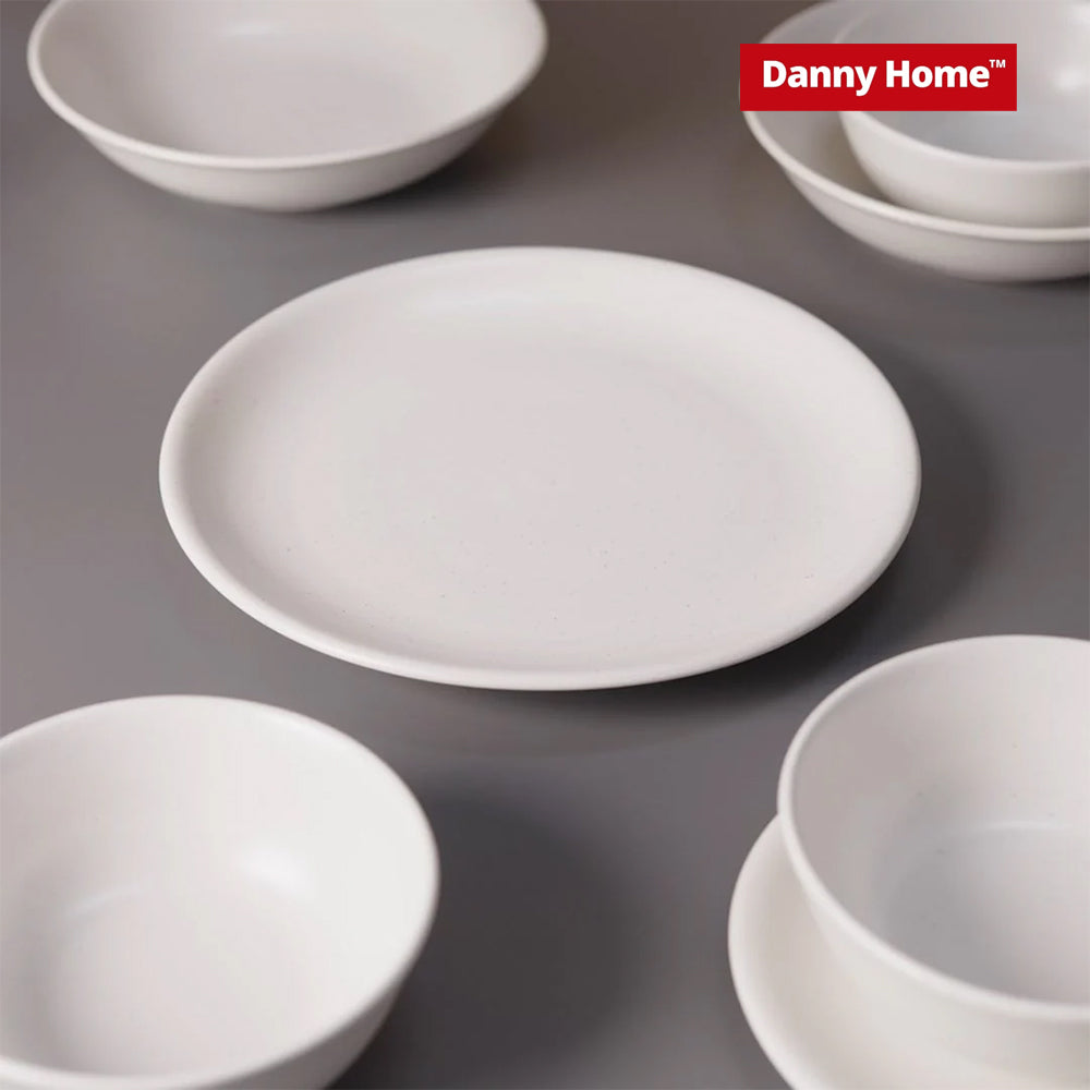 Danny Home 6-Piece 8-Inch White Dessert Plate