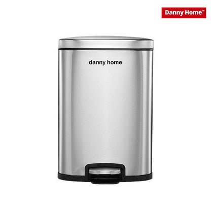 Danny Home 6-Liter Stainless Steel Trash Can with Lid and Pedal