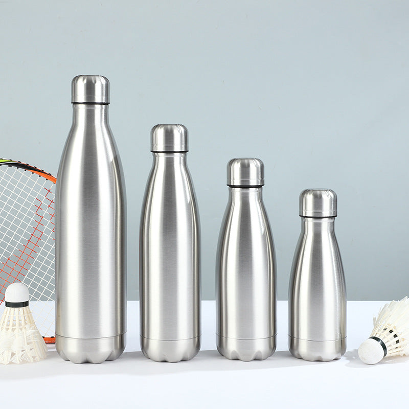 Stainless Steel Double Wall Vacuum Insulated Flask Water Bottle – Silver