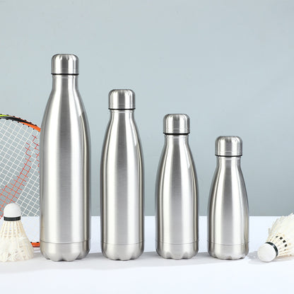 Stainless Steel Double Wall Vacuum Insulated Flask Water Bottle – Silver