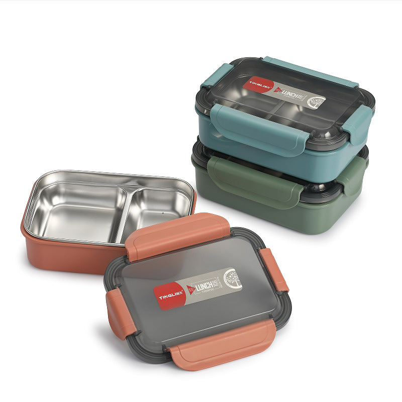 Stainless Steel Lunch Box for School and Office 2-Compartment