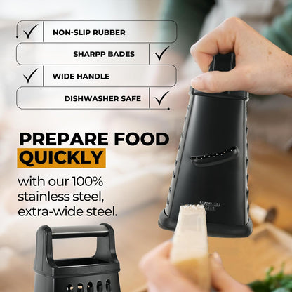 WELLMES Stainless Steel 4-Sided Grater