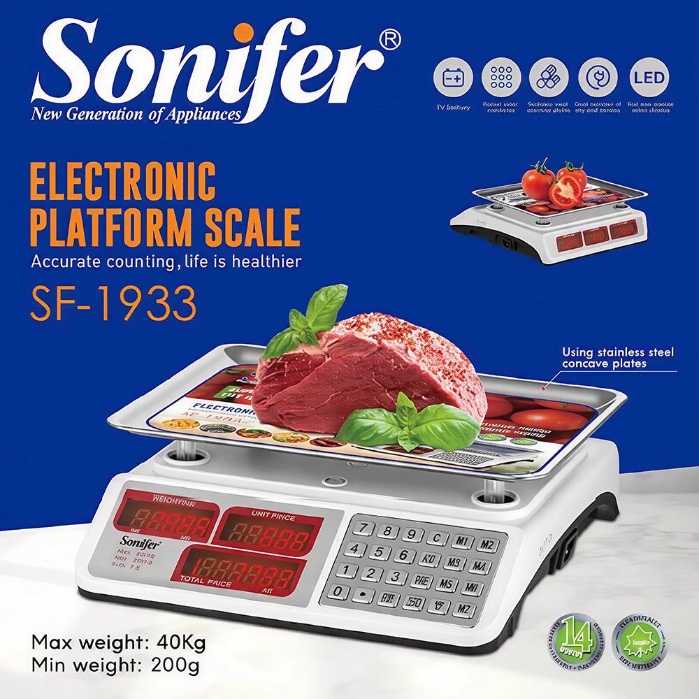 Sonifer SF-1933, Digital Kitchen Scale 2 Side Screens