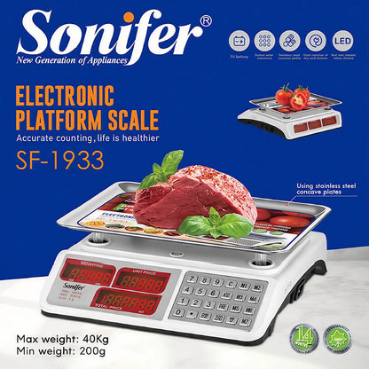 Sonifer SF-1933, Digital Kitchen Scale 2 Side Screens