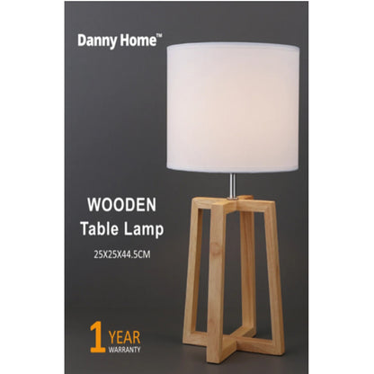 Danny Home White Wooden Table Lamp 44.5cm