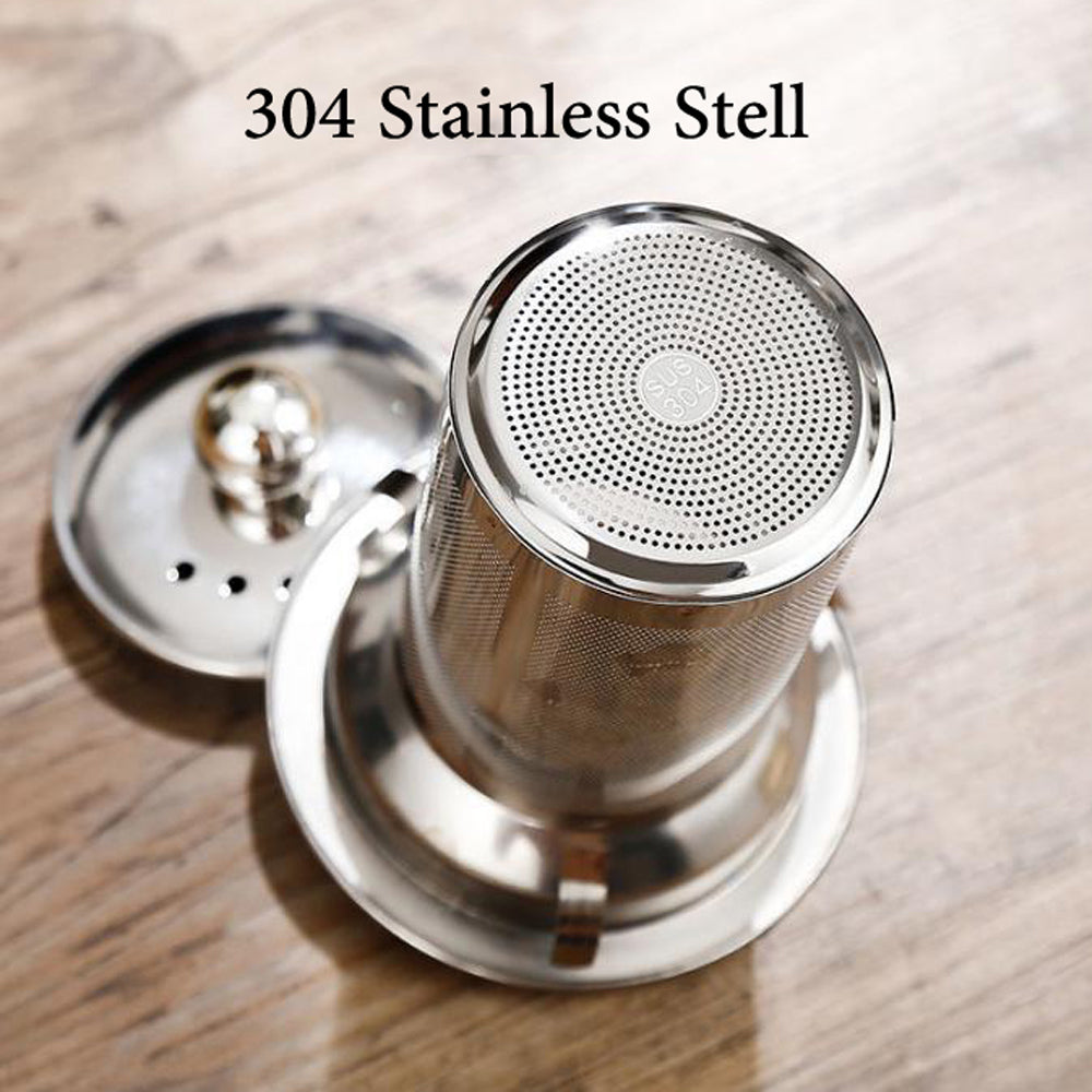 Transparent Glass Teapot with Stainless Steel Infuser