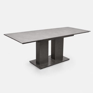 Reality Raw Steel Modern Extendable Dining Table