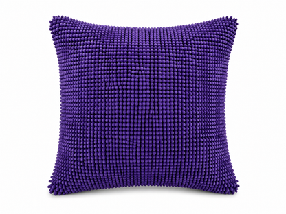 Tiseco Home Studio Cushion - Chenille Tufted Fabric - Purple