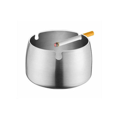 Round Stainless Steel Cigarette Ashtray Silver – 9 cm PG-9B