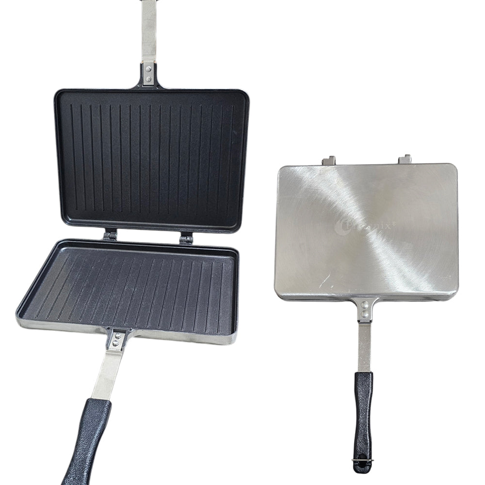 Phoenix Aluminum Double Side Grill Pan – Sandwich Press with safety lock