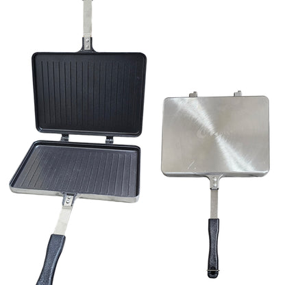 Phoenix Aluminum Double Side Grill Pan – Sandwich Press with safety lock