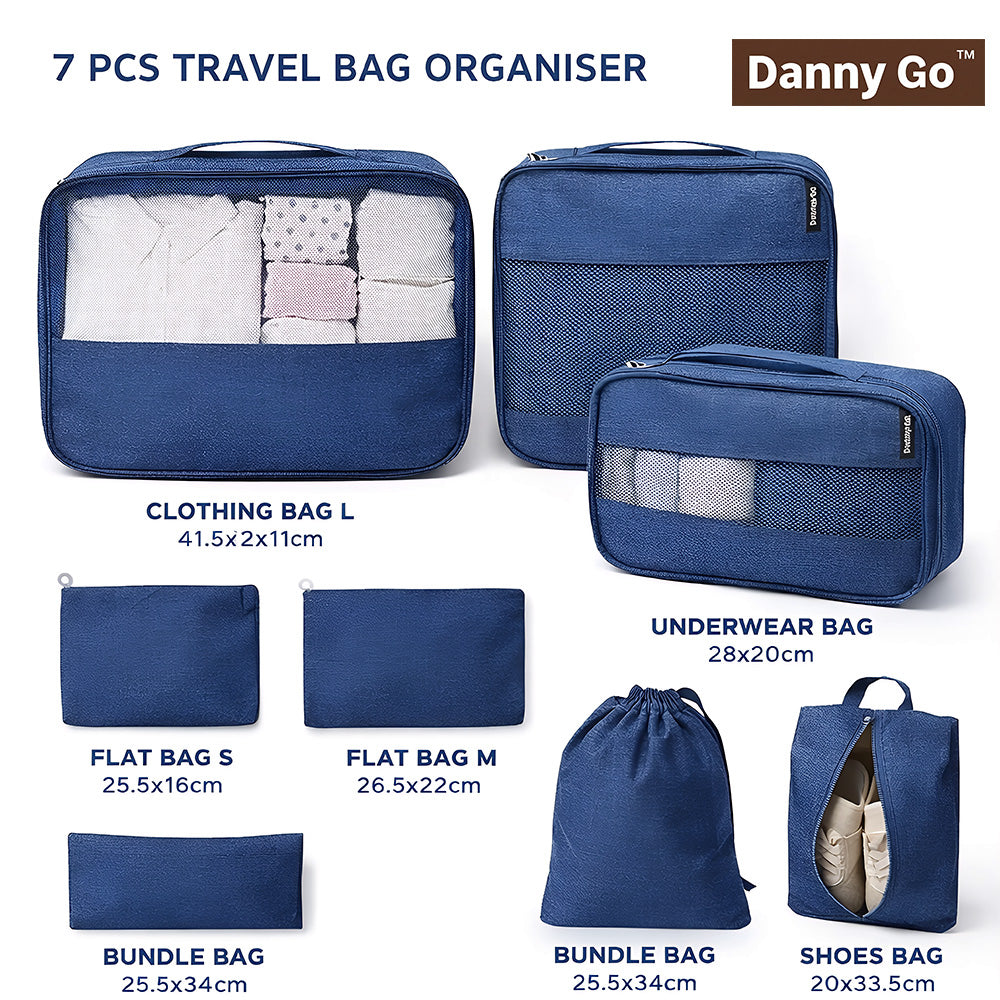 Danny Go 7-Piece Travel Organizing Bags Set DT013