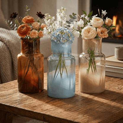 Mica Gracia Christmas Vase in Blue, Brown or  Beige