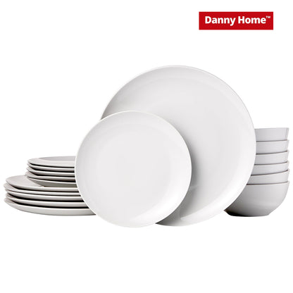 Danny Home 6-Piece 8-Inch White Dessert Plate