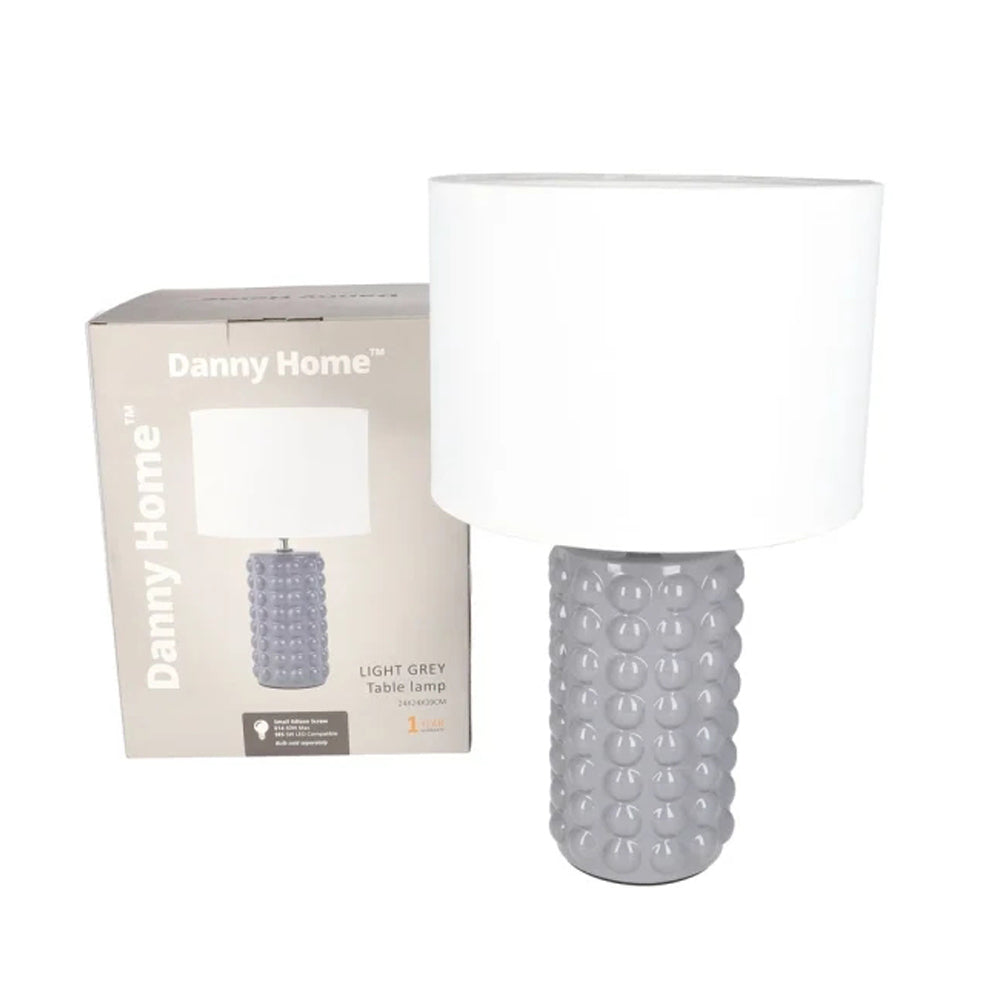 Danny Home Grey Bubble Design Table Lamp 39cm