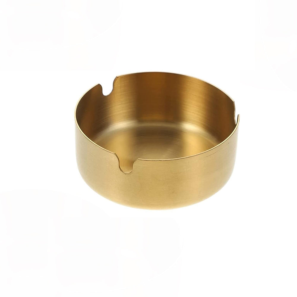 Stainless Steel Cigarette Ashtray Gold – 8 cm HY080-8