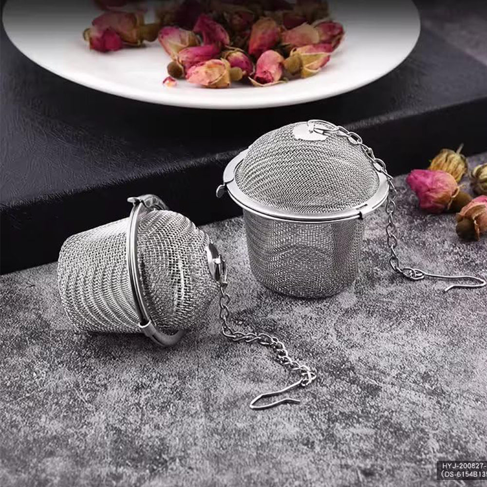 Stainless Steel Tea Strainer With Chain Handle