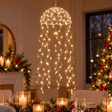 Luca Lighting Silver Wire Chandelier Half Dome – 160 LED