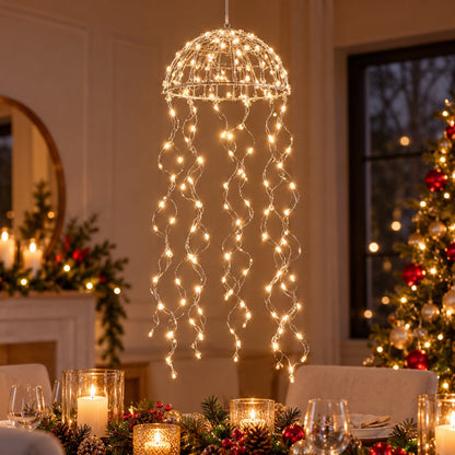 Luca Lighting Silver Wire Chandelier Half Dome – 160 LED