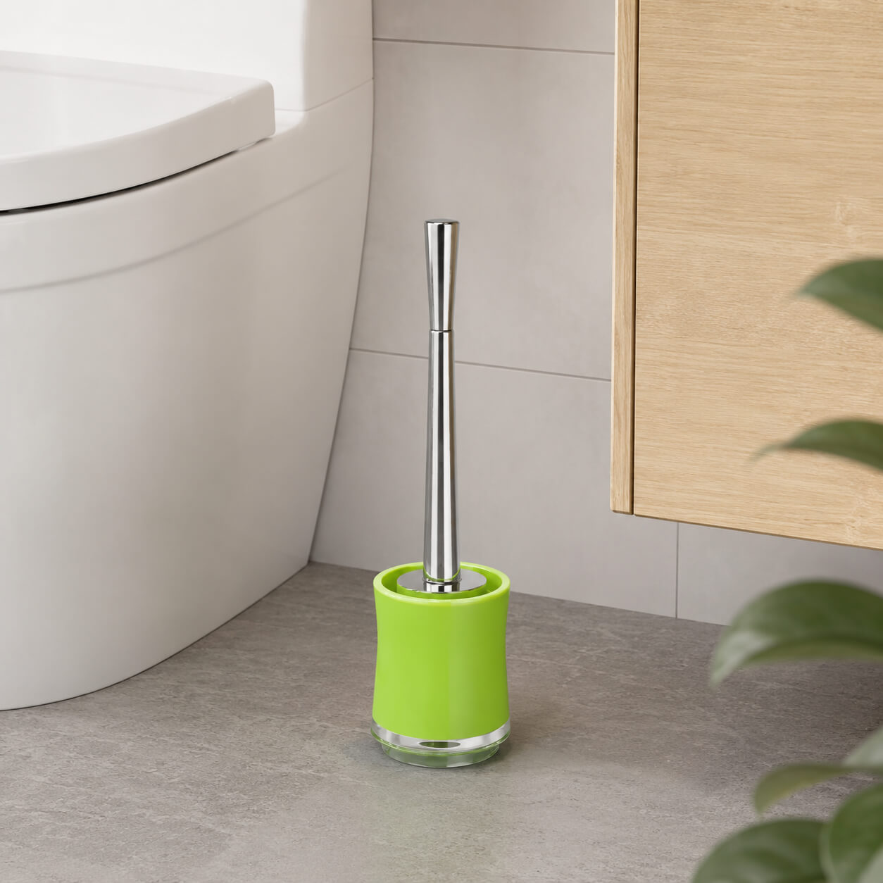Spirella Sydney Toilet Brush with Acrylic Holder – Kiwi Green
