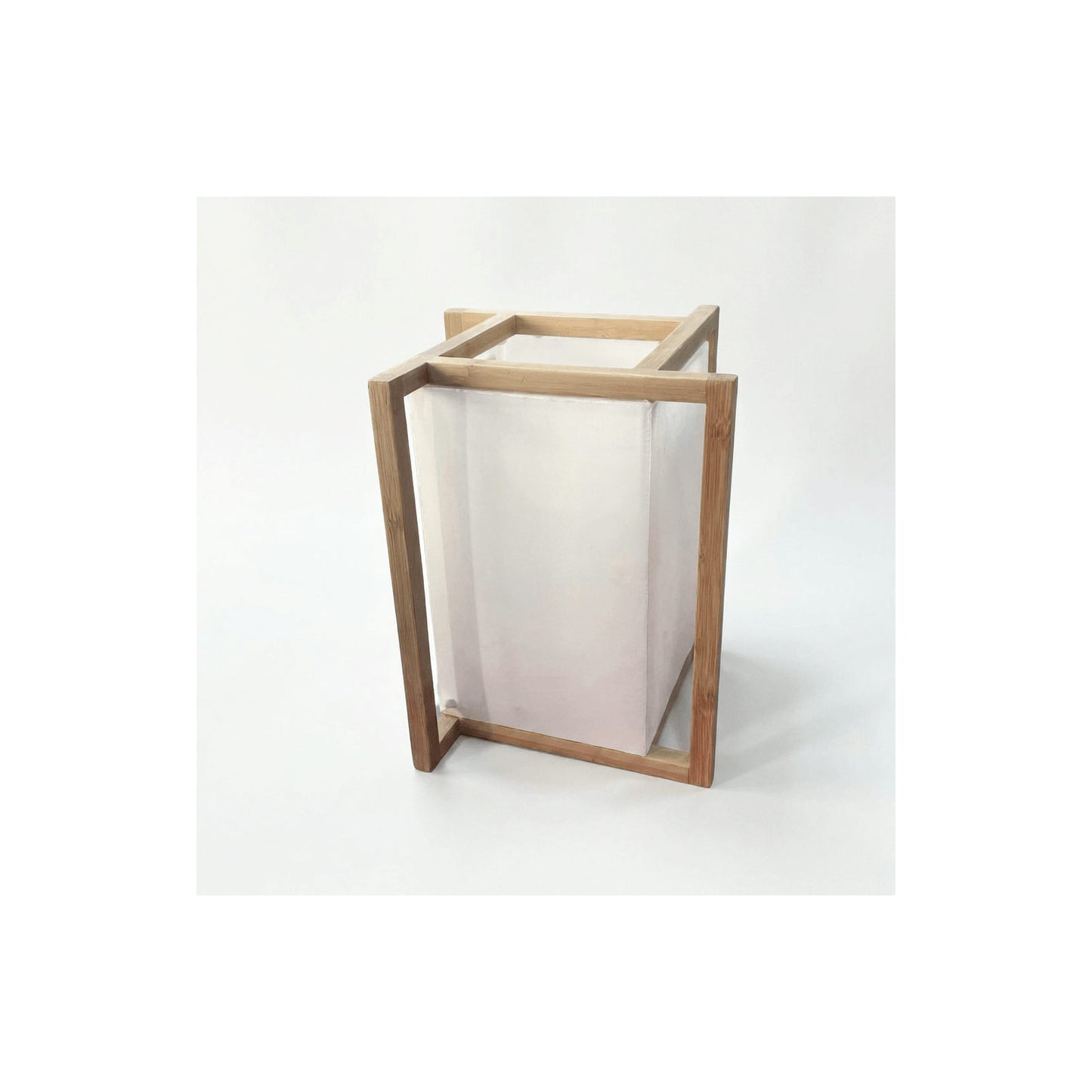 Minimalist Wooden Table Lamp with Fabric Shade
