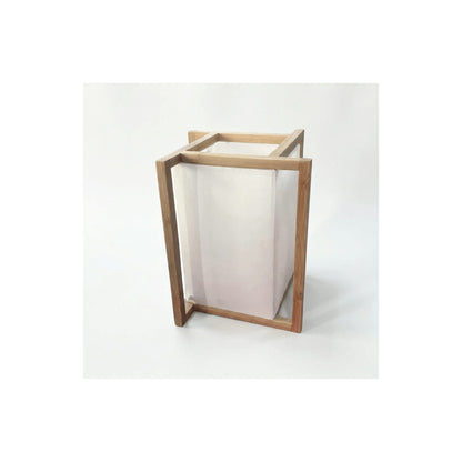 Minimalist Wooden Table Lamp with Fabric Shade
