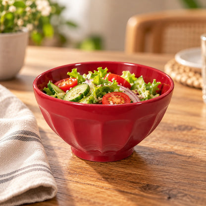 Alpine Lodge Ceramic Bowl – Small – 3 Colour -Red / Grey / Ivory - 12 cm