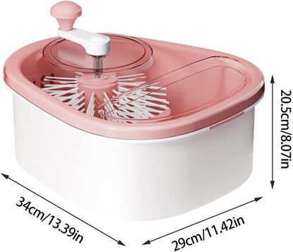Large Fruit Washer Spinner with Brush