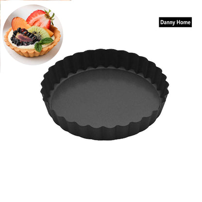 Danny Home 1-Pcs Carbon Steel Premium quality , Non-stick Detachable Mini Round Tart Pan 10cm