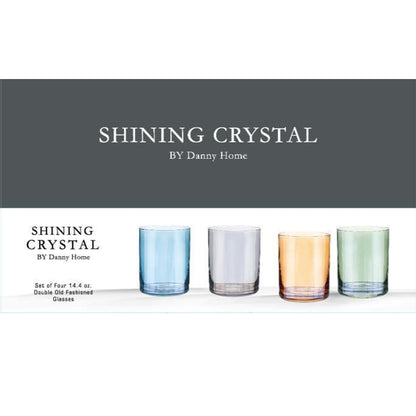 Danny Home 4-Pieces Crystal Glasses 410ml