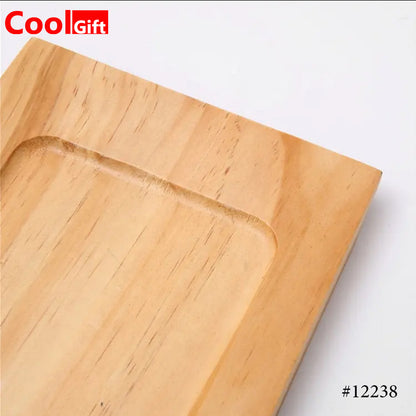 Cast Iron Mini Rectangular Serving Dish Pans with Wooden Base