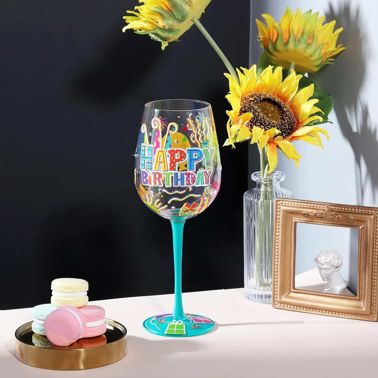Danny Home Hand-painted Wine Glass Happy Birthday