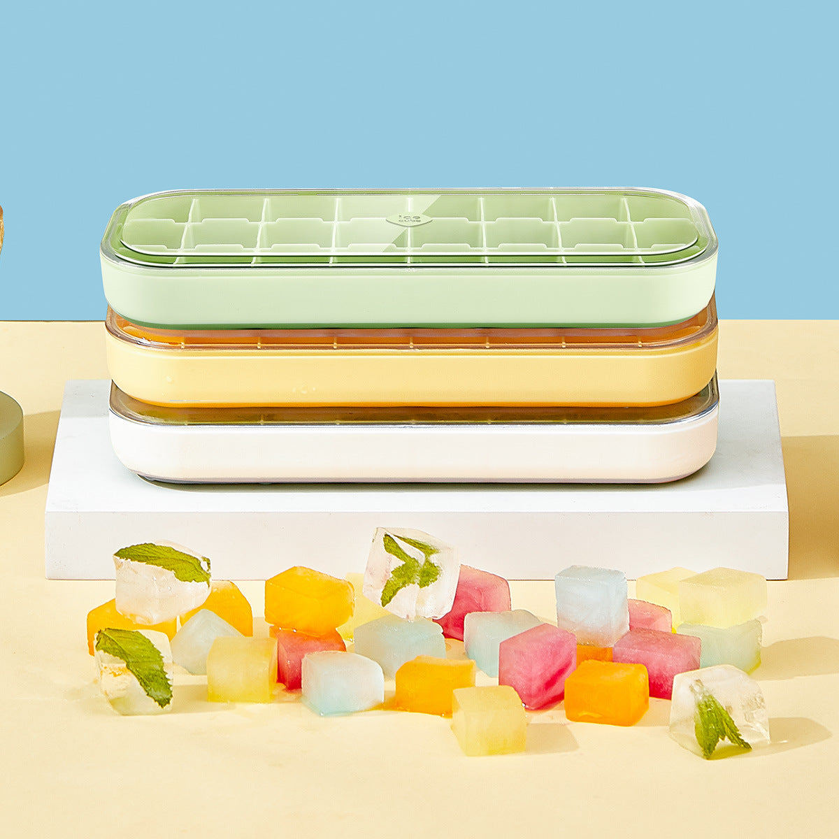 Ice Cube Tray with Lid Included (24 Grid) #2522