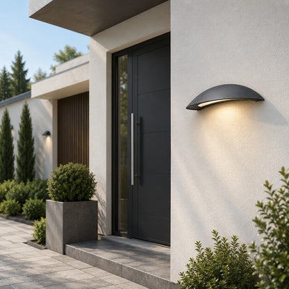 Massive Pori Outdoor LED Wall Light – Anthracite | 7.5W Integrated LED | IP44 | Warm White