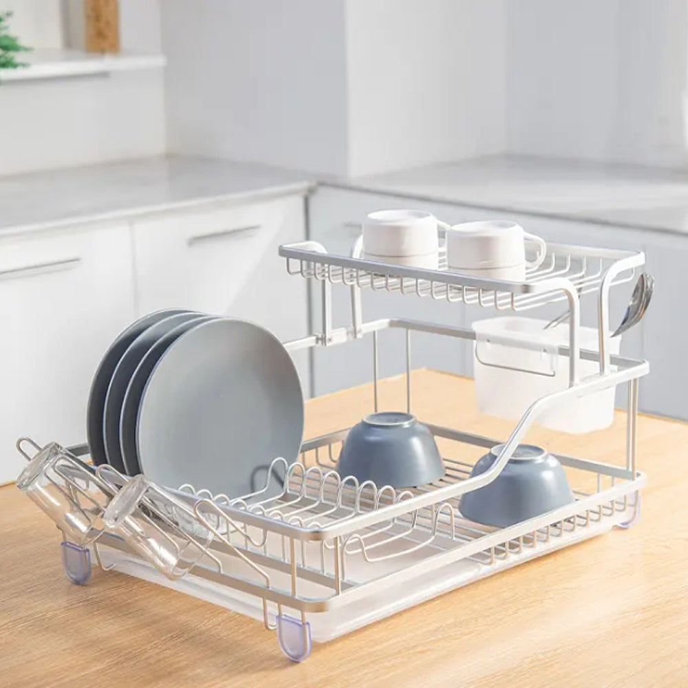 Binca Aluminum 2-Layer Dish Rack