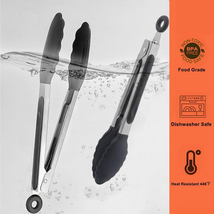 Danny Home 3-Pieces Stainless Steel Kitchen Tongs Set