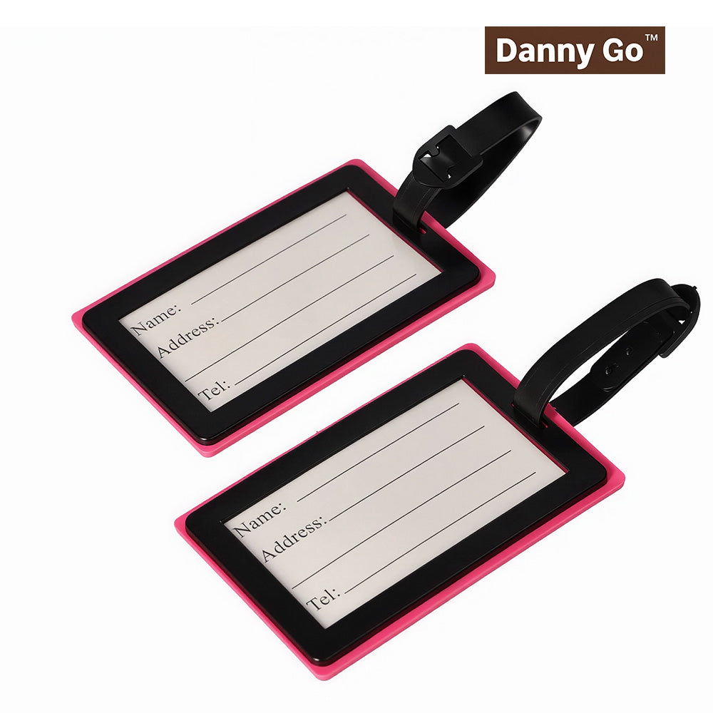 Danny Go Luggage Tag Set – 2 Pieces Pink