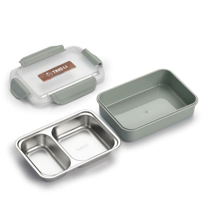 Stainless Steel Lunch Box for School and Office 2-Compartment