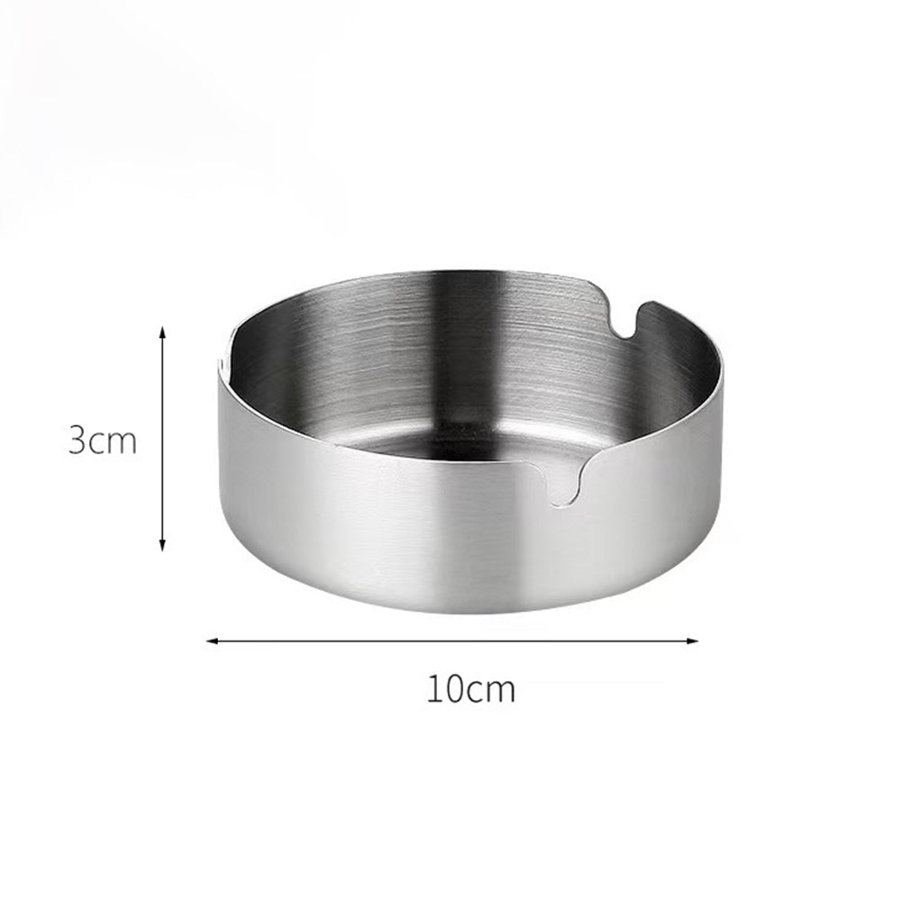 Stainless Steel Cigarette Ashtray Silver – 10 cm HY079-10