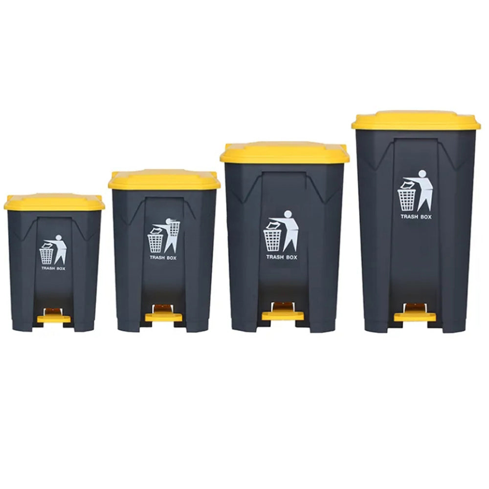 20/30/50/80/100-Liter Heavy-Duty Plastic Foot Pedal Operated Trash Can with Lid