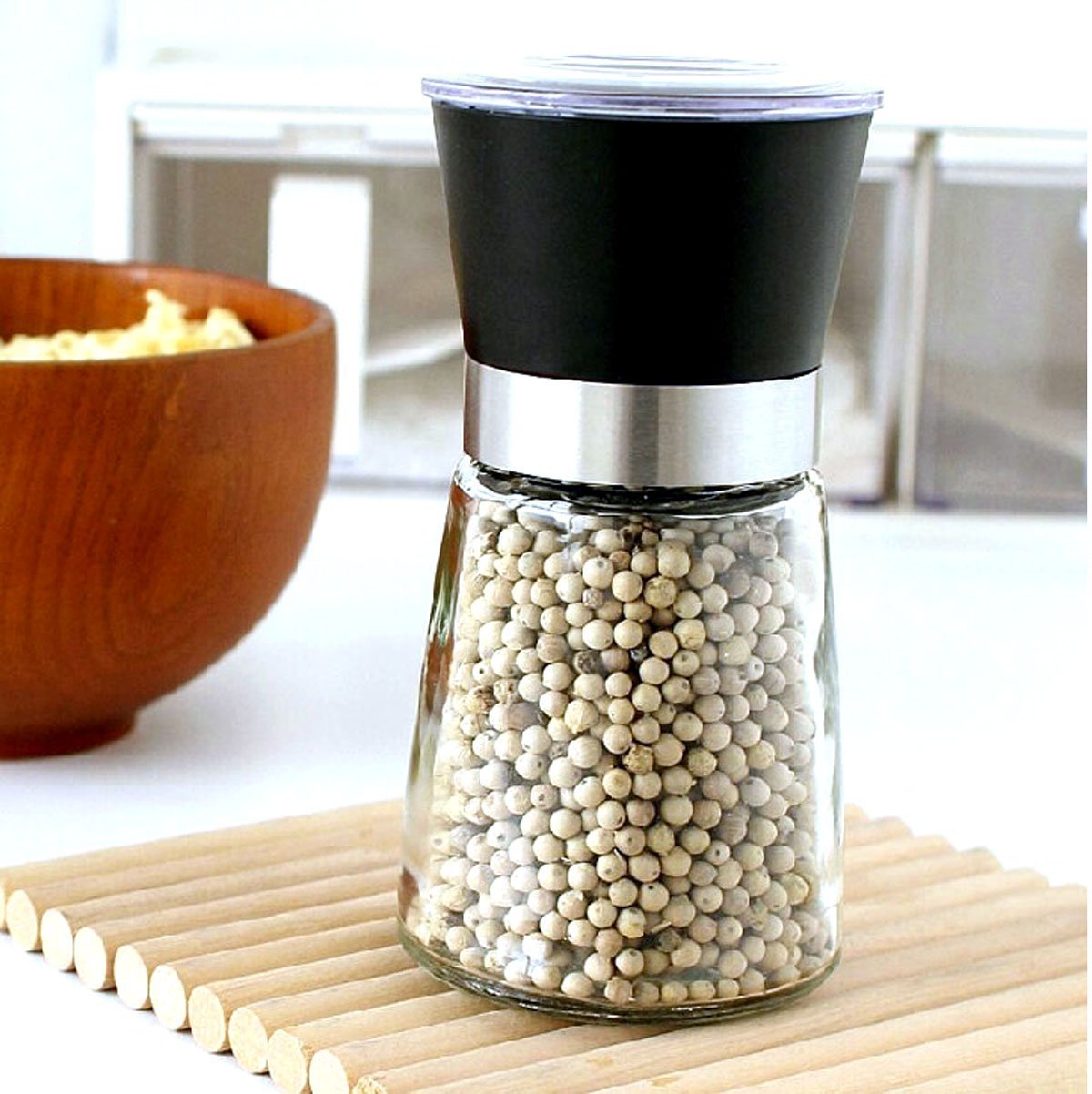 Danny Home Pepper Mill Seasoning Bottle 13-cm Black