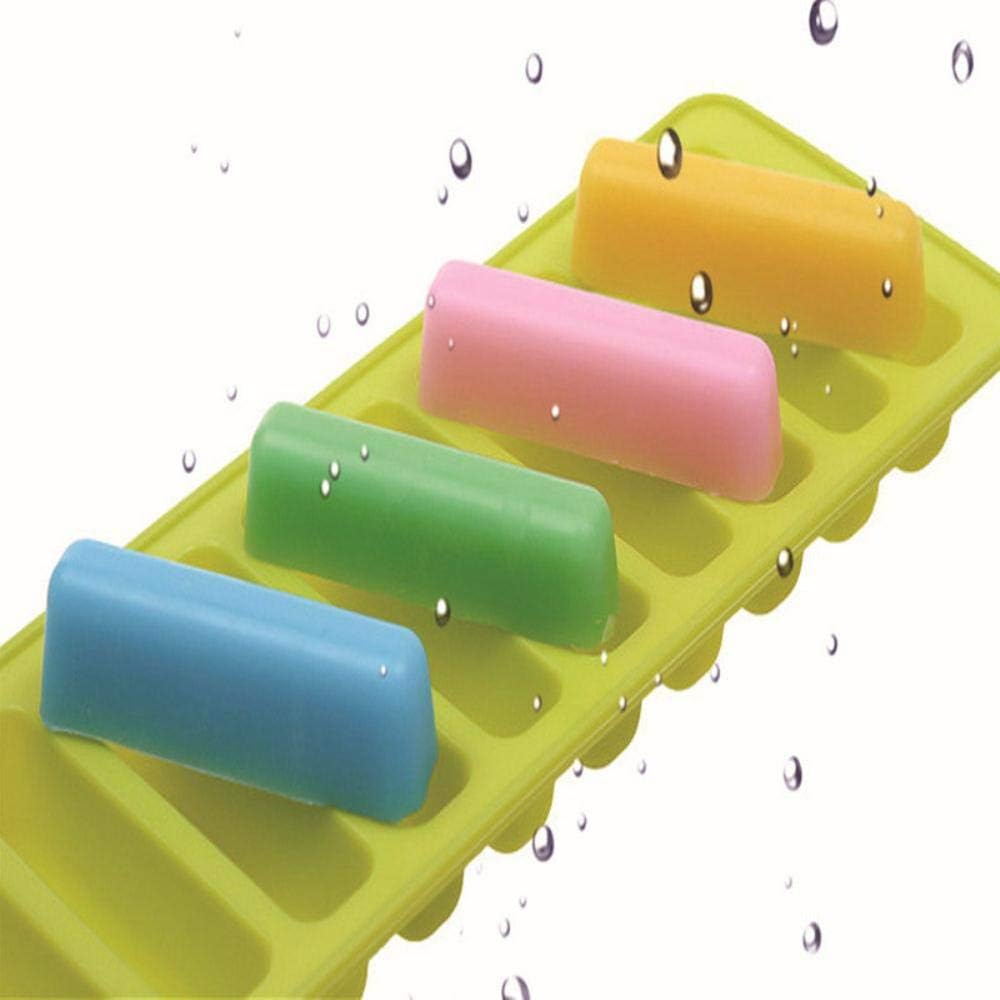 Silicone Cylinder Ice Cube Tray & Stick Bar Biscuit Chocolate Baking ( Random Color )