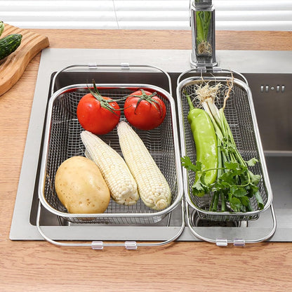 Stainless Steel Over The Sink Strainer Basket
