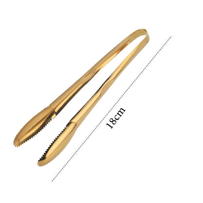 Gold Tongs Stainless Steel Kitchen Clip Cooking Utensils