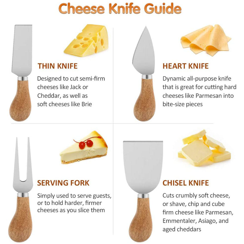 Cool Gift, 4 Pieces Set Cheese Knives