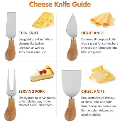 Cool Gift, 4 Pieces Set Cheese Knives