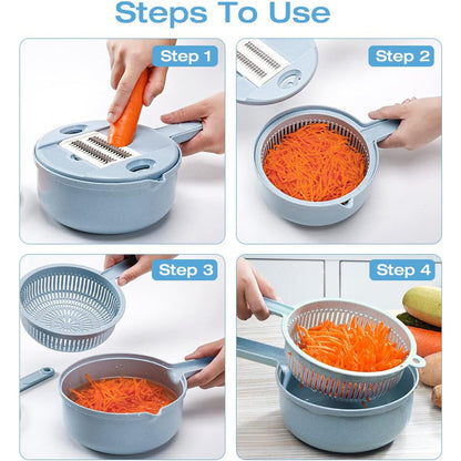 Vegetable Slicer with 6 Different Blades